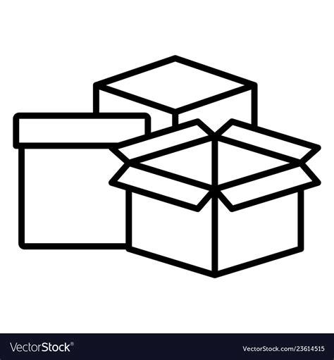 Boxes icon image Royalty Free Vector Image - VectorStock