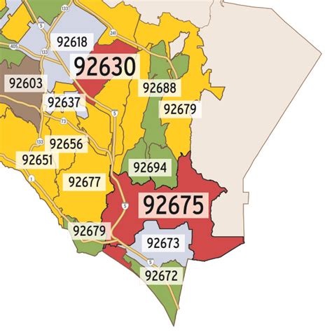 Orange County Zip Codes Map - Design Talk