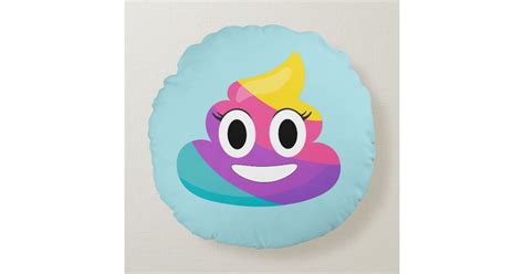 Rainbow Poop Emoji Pillow | Zazzle