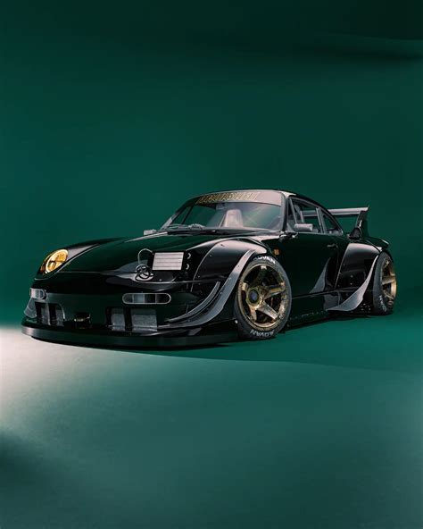 Raw, Untamed RWB Porsche 993 Restomod Has Digitally Inked Gold Concave ...