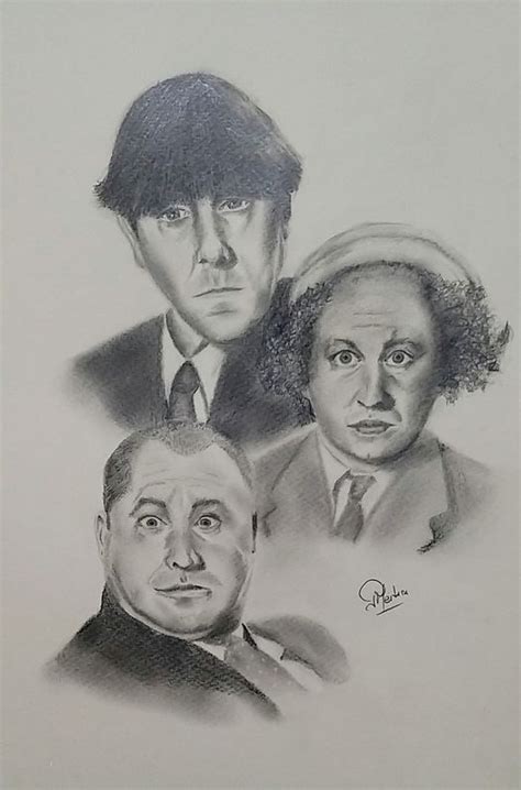 Los tres chiflados, dibujo a lapiz Male Sketch, Art, The Three Stooges, Portraits, Dibujo, Art ...