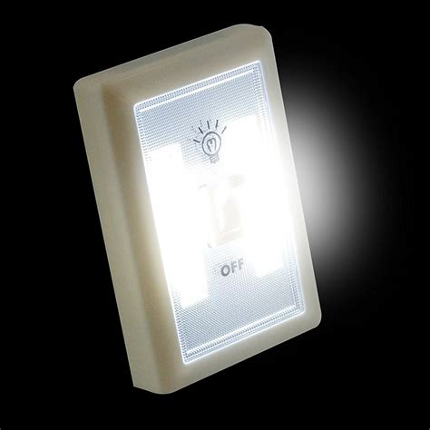 2W 240 Lumens COB LED Wall Switch Lights with Emergency Battery ...