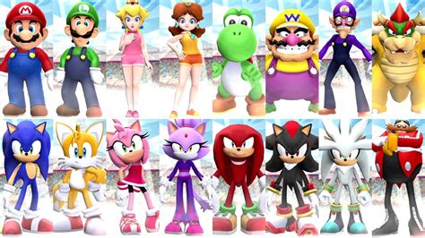 Mario and Sonic at the London 2012 Olympic Games - All Characters - YouTube