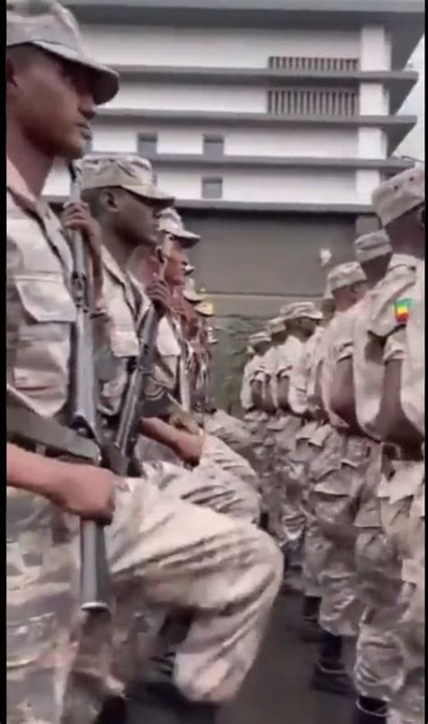 Ethiopian Army (ENDF) at the military parade chanting the Redsea is ...