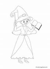 Sorceress Coloring Page Pages sketch template
