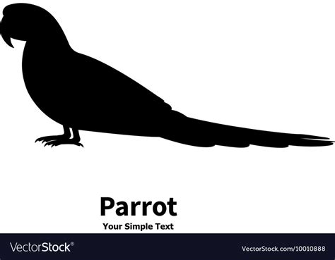 Silhouette of a parrot Royalty Free Vector Image