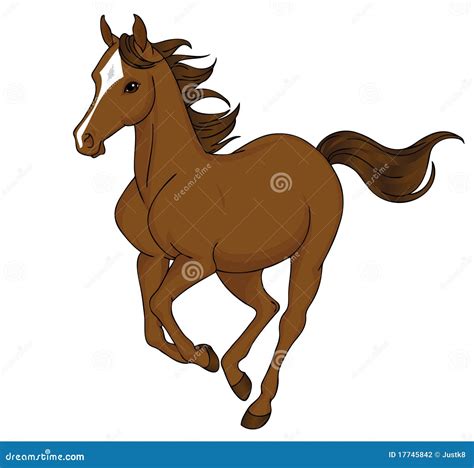 Cartoon horse running stock vector. Illustration of trotting - 17745842