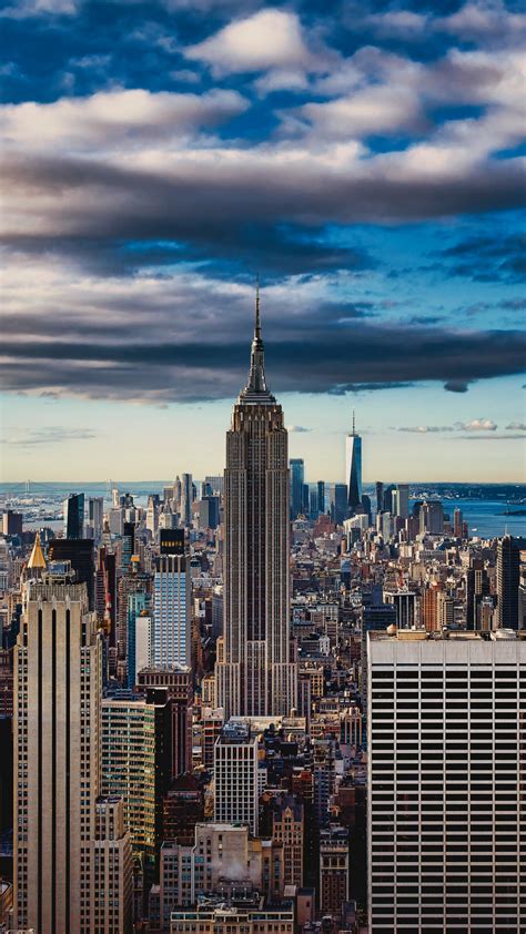 Empire State Building Wallpaper 4K, New York City, Skyline