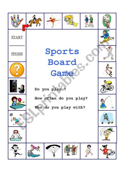 Sports Board Game - ESL worksheet by ryanlaoshi