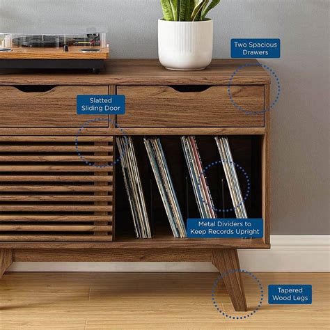 Record Player Cabinet with Drawer