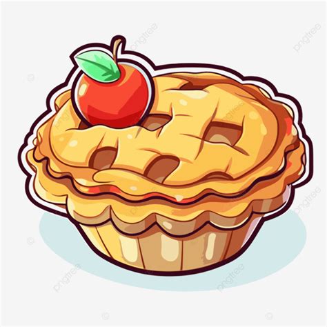 Apple Pie Cartoon With A Slice Of Apple Topper With Apple Pie Logo ...