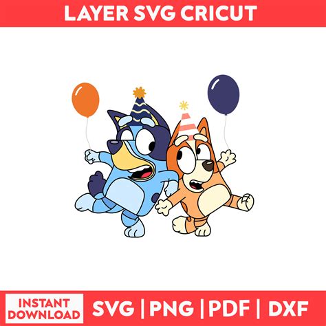 Indy Bluey The Dog Svg Bluey Birthday Svg Bluey Characters Inspire ...