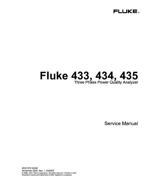 FLUKE 433 434 435 SM Service Manual download, schematics, eeprom, repair info for electronics ...