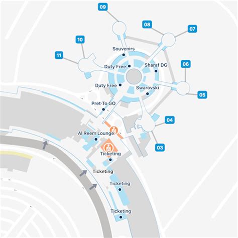 Abu Dhabi Airport Terminal 3 Interactive Map & Guide