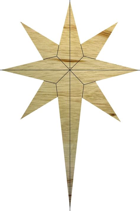 Wood Star of Bethlehem Shape, Blank Craft Nativity Cutout, DIY North Star, Unfinished Nativity ...