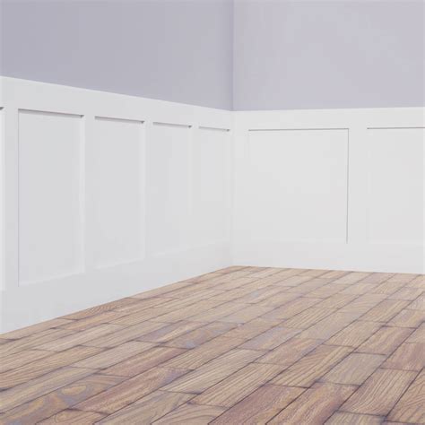 32" Height with 20" Wide Adjustable Wall Panels, Classic Shaker 8' PVC Wainscoting Kit, (for ...