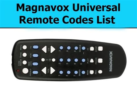 Magnavox Universal Remote Codes List (Latest) - Repair Geeks