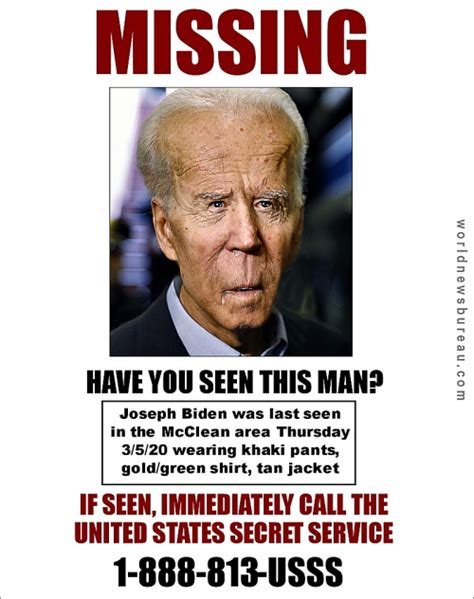 Silver Alert Issued For Biden - World News Bureau