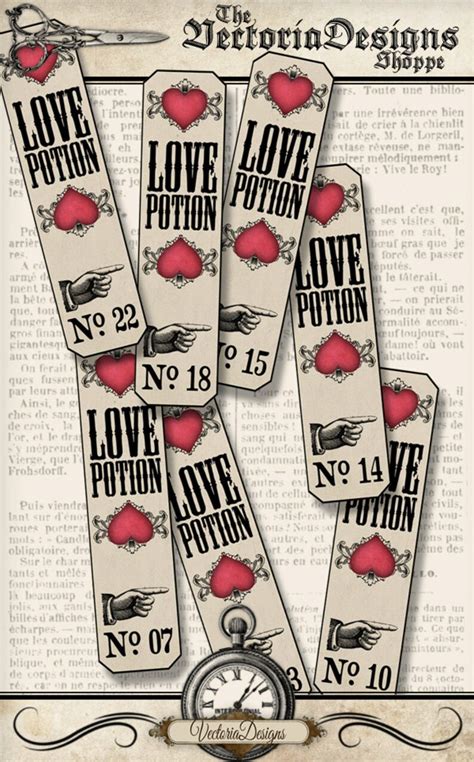 Love Potion Labels Printable Potion Labels Valentines Day | Etsy