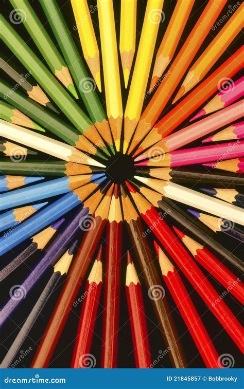 Coloured Pencils circles stock image. Image of color - 21845857