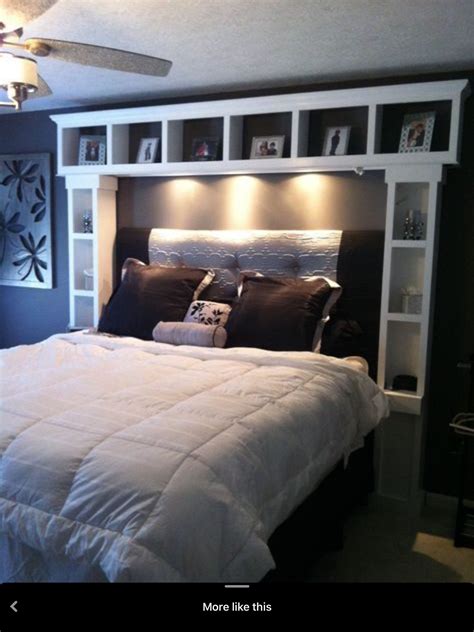 +15 Diy Wooden Headboard With Shelves Ideas - Tossist