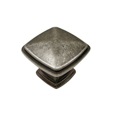 Richelieu Pewter Square Cabinet Knob in the Cabinet Knobs department at ...