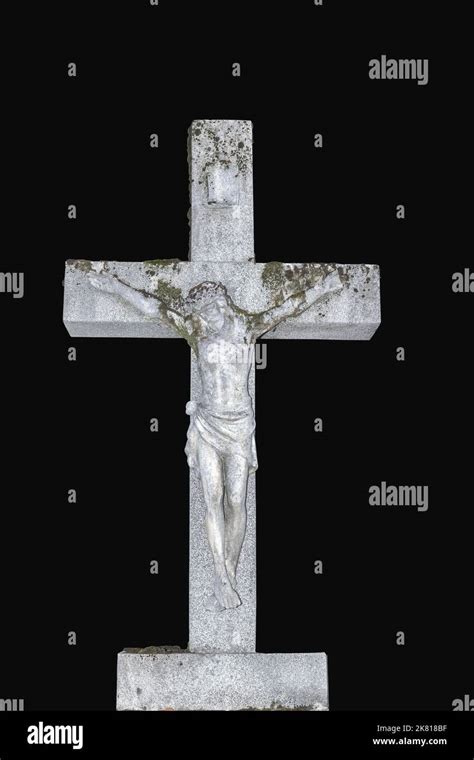 Jesus Christ on the cross sculpture Stock Photo - Alamy