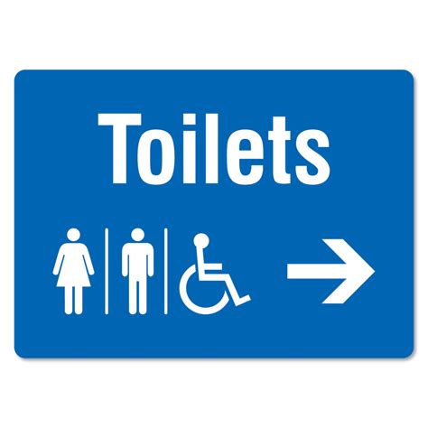 Toilets Arrow Right Sign - The Signmaker