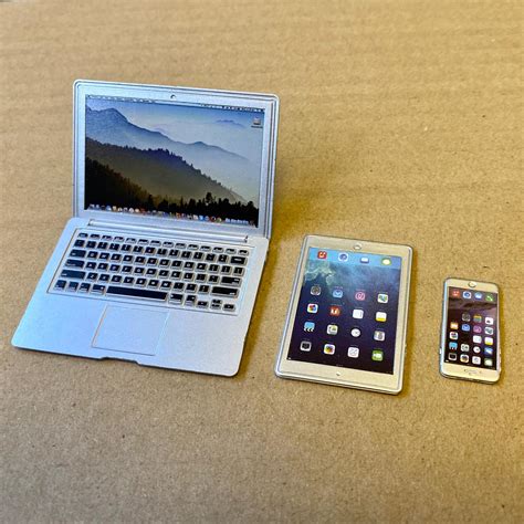 Custom Made 1/6 Scale Laptop Computer Tablet Mobile Accessories Set ...