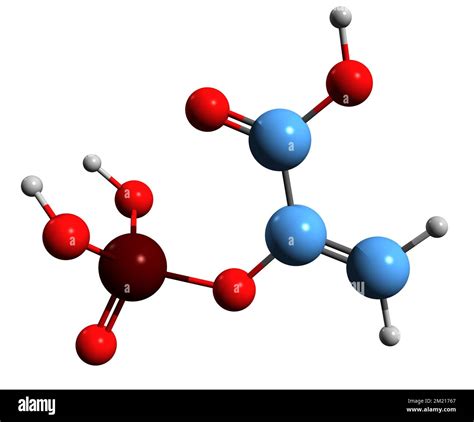 3D image of Phosphoenolpyruvic acid skeletal formula - molecular ...