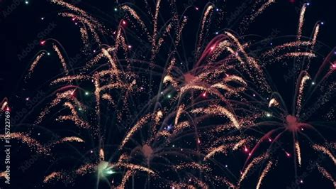 Different shapes and appearance of the fireworks. Stock Video | Adobe Stock