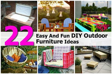 22 Easy And Fun DIY Outdoor Furniture Ideas