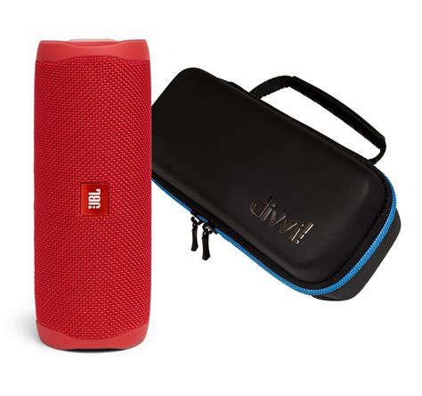 JBL Flip 5 Red Portable Bluetooth Speaker w/divvi! Hardshell Case ...