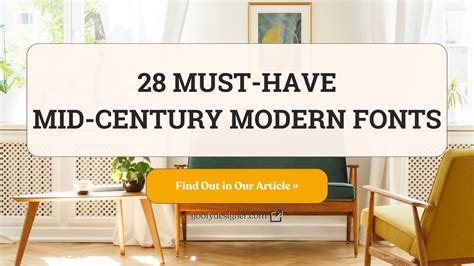 28 Mid-century Modern Fonts That Capture the Vintage Spirit | Goofy Designer