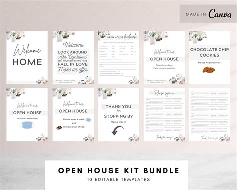 Editable Open House Sign, Open House Template, Sign in Sheet, Realtor ...