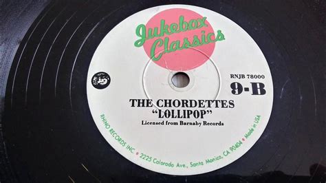 The Chordettes - Lollipop (78rpm) - YouTube