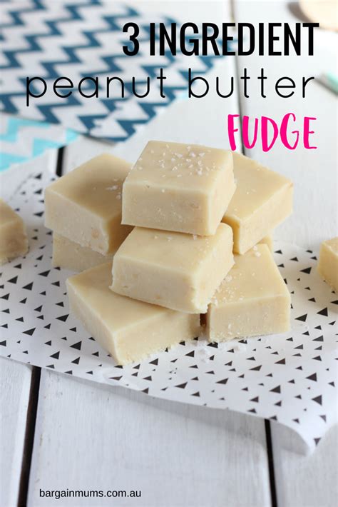 3 Ingredient Peanut Butter Fudge - Bargain Mums