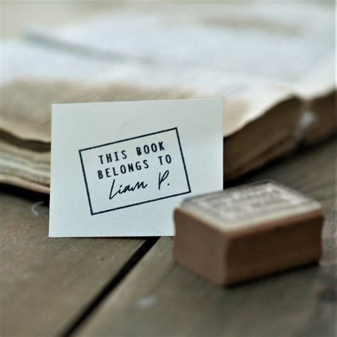 Personalised 'This Book Belongs To' Stamp By Pretty Rubber Stamps