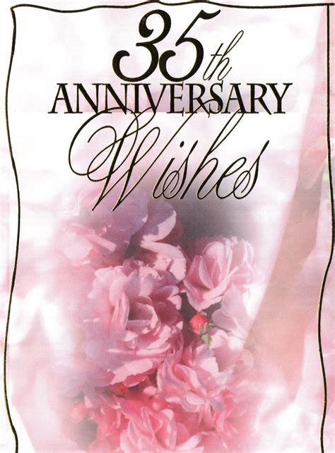 35th Anniversary Greeting Card | Wedding anniversary wishes ...