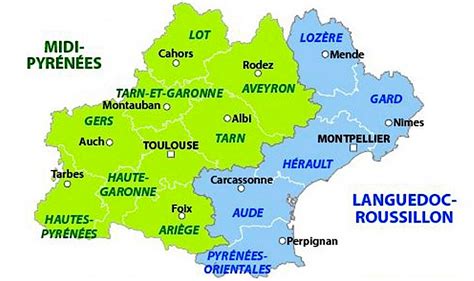 Occitanie Map - Occitanie Map - France - Mapcarta - This map shows airports, cities, towns ...