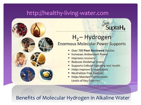 Benefits of molecular hydrogen in alkaline water