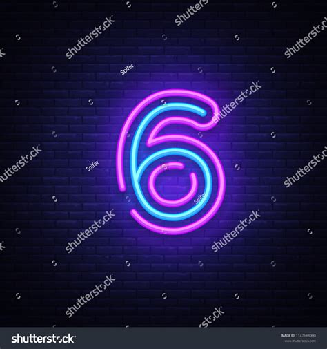 Number Six Symbol Neon Sign Number Stock Illustration 1147688900 | Shutterstock