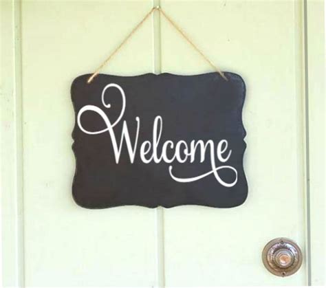 Cute Welcome Sign Chalkboard Sign hanging chalk board sign