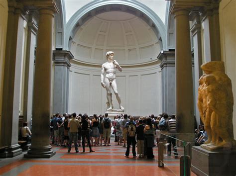 Statue of David at the Accademia Gallery - Florence Italy