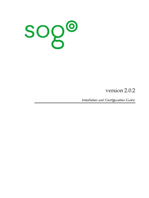 SOGo Installation Guide | PDF | Postgre Sql | Email