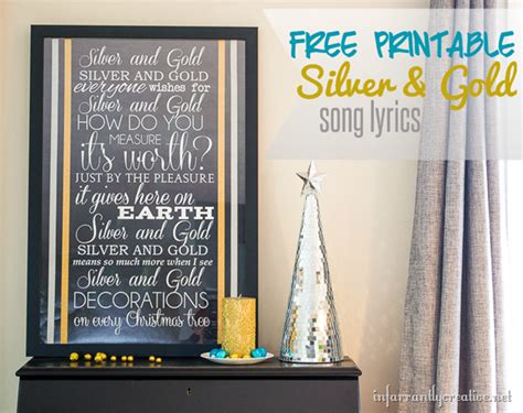 Silver & Gold Printable - Infarrantly Creative