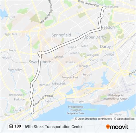109 Route: Schedules, Stops & Maps - 69th Street Transportation Center (Updated)