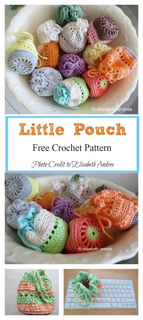 6 Little Pouch Free Crochet Pattern | Crochet purse patterns, Crochet ...