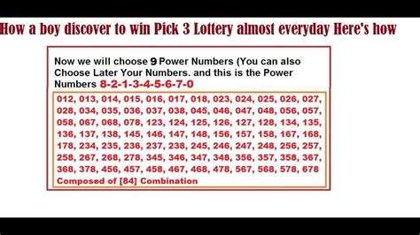 How a boy discover to win the Pick 3 Lottery almost everyday Here's How - YouTube