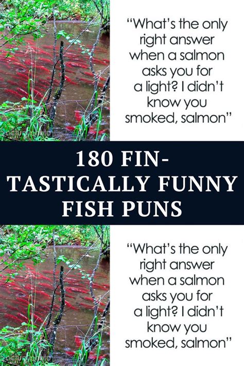 180 Fin-tastically Funny Fish Puns | Fish puns, Fishing humor, Puns